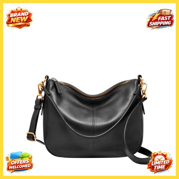 Leather Crossbody Bag with Adjustable Strap 11x8x3 Inches Everyday Purse